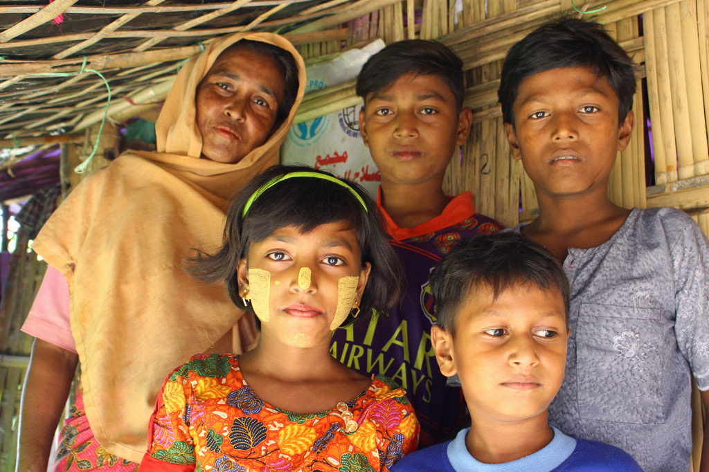 Rohingya Familie in Bangladesch